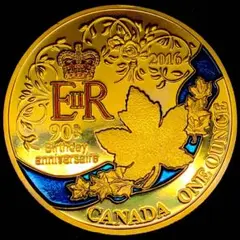 e167 エリザベス2世　90周年記念コイン　カナダ　美品　コレクション　貨幣