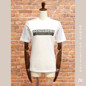 1円/春夏/DSQUARED2/XXSサイズ/S75GD0153 ロゴ プリント Tシャツ イタリア製 インポート ディースクエアード 新品/白/ホワイト/iy155/