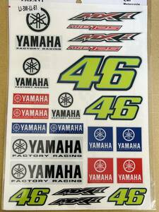 ★アウトレットセール★新品 MotoGP RACING YAMAHA バレンティーノ・ロッシ VR46 反射 26 x 18 cm レーシング ステッカー シール デカール