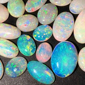 遊色効果抜群!!■オパールルースおまとめ■j約20g/100ct ルース 裸石 宝石 ジュエリー jewelry opal 遊色 water fire white 