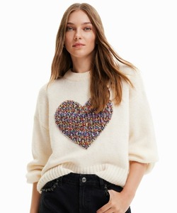 「Desigual」 長袖ニット X-SMALL ベージュ レディース