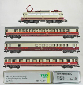 MINITRIX #11627 ＤＢ（旧西ドイツ国鉄） ＴＥＥ ラインゴルド列車(1984年) ＢＲ１１２型電機 ＋ オレンジ帯客車　ＤＣＣ　● 難有特価 ●