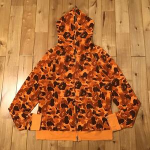 Fire camo フルジップ パーカー Sサイズ a bathing ape BAPE camo full zip hoodie flame エイプ ベイプ アベイシングエイプ NIGO 迷彩 946