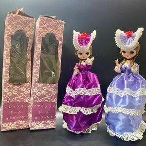 ファッションドール オルゴール付 2種セット ビスクドール 人形 ポーズ人形 昭和レトロ 中古 現状品 約40cm 希少 レア