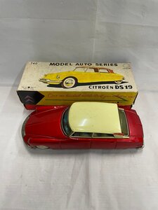 【中古傷汚れ有】旧バンダイ 萬代屋 シトロエン CITROEN DS19 赤 ブリキ ビンテージ 昭和レトロ 自動車 おもちゃ BANDAI ミニチュア