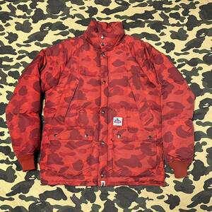 puffer down jacket BAPE ダウンジャケット エイプ A BATHING APE abc camo red 迷彩