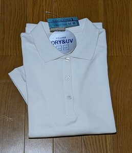 新品(4L)レディース半袖ポロシャツ　白　DRY　UV サラッと快適
