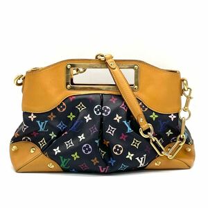 1円 LOUIS VUITTON ルイヴィトン モノグラム マルチカラー ノワール ジュディMM 2way ショルダーバッグ ハンドバッグ M40256