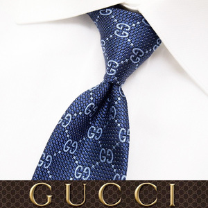 送料無料 58 GUCCI グッチ ネイビー SILK ネクタイ