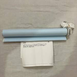 新品 FHSBlinds ロールカーテン 突っ張り式 防寒 チェーン式 防水 UVカット 紫外線対応 目隠し 防風性 調光 省エネ 断熱 幅45 丈135cm 青