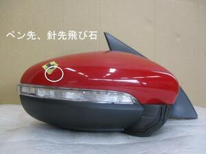 VW ゴルフ DBA-1KCAX 右ドアミラー LY3D/赤 電動格納 ターンランプ付 ウェルカムランプ付 ワイドビュー 5K0 857 502CG9B9