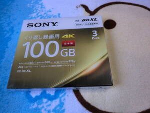 週末★●①録画用 ３枚組 SONY ソニー BDメディア100GB ビデオ用 2倍速 BD-RE XL 3枚パック ホワイト くりかえし録画用 3BNE3VEPS2