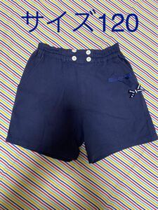 セール美品☆SLAPSLIP スラップスリップ BeBe☆サイズ120☆ハーフパンツ　キュロットスカート☆ネイビーブルー☆リボン☆検ファミリアtocca