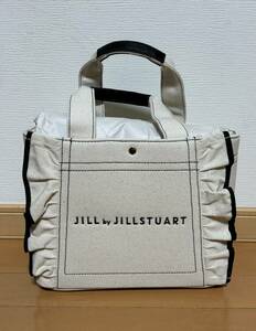 未使用　＊ 　JILL　by　JILLSTUART　ジルスチュアート　フリル　ハンドバック　トートバック (白）