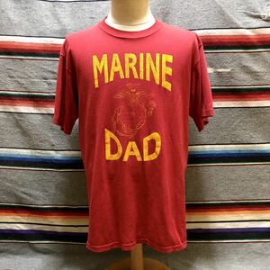 90’s JERZEES MARINE DAD Tシャツ 検索:古着 Made in USA navy 軍物 ミリタリー ビンテージ ポリコットン