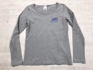 エックスガール X-girl 日本製 Y2K 00s ストリート ロンT 長袖Tシャツ カットソー レディース 2 グレー