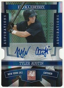 100枚限定版 2010 DONRUSS ELITE DIE-CUT Tyler Austin RC Auto 横浜DeNAベイスターズ 来日外国人 タイラー・オースティン直筆サインカード