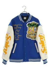 セントマイケル SAINT MICHAEL 21AW TRAVIS JESUS JACKET SM-A21-0000-074 サイズ:L トラヴィスジーザススタジアムジャケット 中古 SB01