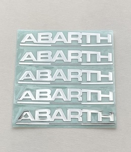アバルト ステッカー ABARTH フィアット メタルステッカー 金属 シール リム キャリパー 内装 ダッシュボード コンソール シルバー 1シート