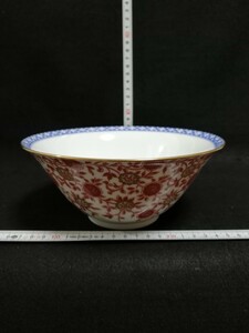 S474.【美品】アンティーク　オールドノリタケ 大鉢　色絵　花柄　金彩　Noritake/80