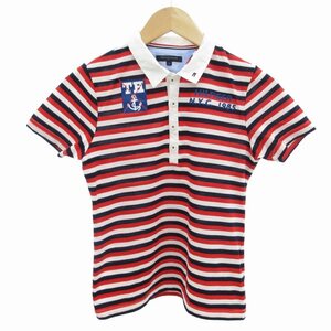 トミーヒルフィガー TOMMY HILFIGER ゴルフ GOLF ゴルフウエア ポロシャツ カットソー ボーダー 半袖 S マルチカラー /HD 0730