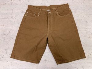 STRONG CURRENT ストロングカレント NORTH SHORE HAWAII ハワイ サーフ キャンバス ショート ハーフ パンツ ボトムス メンズ L キャメル