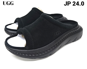 USA6 (24cm) 新品【UGG M/1127631 MCA805 V2 SLIDE BLACK Sandals アグ スライド サンダル ブラック シューズ】