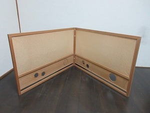 604928 【 美品 茶道具 表具師 近藤新一 号一甫作 風炉先屏風 銀散らし 裏白 在銘 箱無 】 検) 茶室道具 炉風炉兼用 間仕切り 衝立 結界 ⅵ