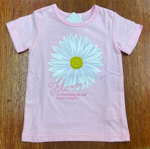 即決★新品タグ付 ウィルメリー WILL MERY★大きな花★フォト プリント 半袖Tシャツ★ベビー 100cm 3-4才目安 ￥1650