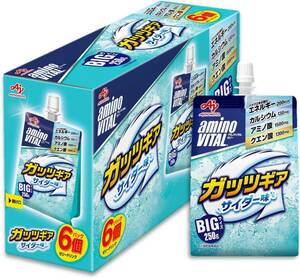 6個 味の素 アミノバイタル ゼリードリンク ガッツギア サイダー味 250g×6個 アミノ酸 1500mg クエン酸 1300m