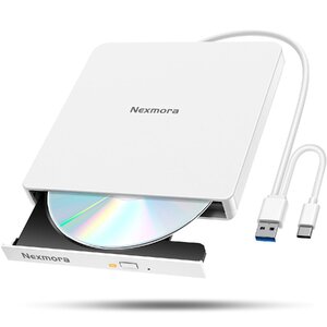 2024革新型・高速USB3.0対応 CD DVDドライブ 外付け 静音 DVDプレーヤー 外付けDVDドライブ U