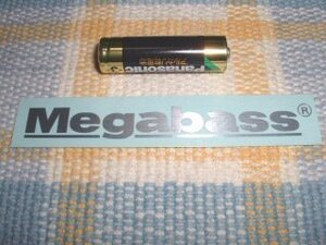 Megabass/メガバス！銀文字抜き/ステッカー/シール（１０センチ）※ヤフーショッピングストア/レア物商会・健美堂でも大量出品中！