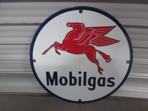 Mobilgas モービル　ホーロー看板　ガレージ　世田谷ベース