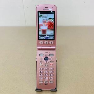 動作品　初期化済み　docomo らくらくホン F-01M ピンク SIMロックなし　 本体のみ　C1764 　コンパクト発送　