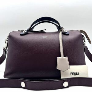 2878【美品】FENDI フェンディ ハンドバッグ ショルダーバッグ 2way 斜め掛け バイザウェイ チャーム ロゴ 金具 レザー 本革 マルチカラー