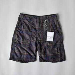 【未使用 ENGINIEERED GARMENTS Fatigue Shorts ブラウンプレッドコットン 表記XS USA製】ミリタリー＆アメリカントラッド実寸W30