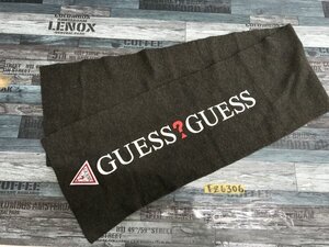 GUESS ゲス メンズ レディース ビッグロゴプリント アクリルマフラー グレー