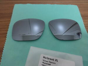 超処分価格！！！★オークリー HOLBROOK XL　OO9417 　ホルブルックXL用 カスタム偏光 レンズ SILVER TITANIUM Color ミラー 