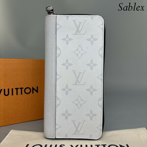 1円【新品同様】LOUIS VUITTON ルイヴィトン M30446 タイガラマ ジッピーウォレットヴェルティカル 長財布 ウォレット ホワイト系