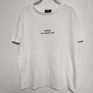 A.P.C. APC ロゴ刺繍 M 半袖Ｔシャツ カットソー ホワイト アーペーセー 4-0815S 243183