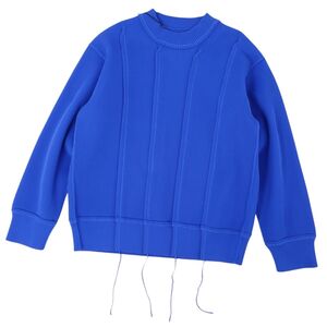 美品 サカイ Sacai 24-03332M ニット セーター ロングスリーブ 長袖 無地 トップス メンズ 1(S相当) ブルー cf12od-rm10f12656