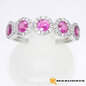 ◆◇【美品】ルビー ダイヤモンド リング K18WG/R0.65ct/D0.30ct◇◆