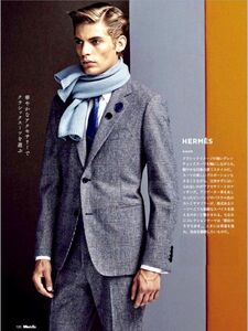 11752/ 試着のみ エルメス HERMES『クラシックラインのスーツは世代に関係なく着こなせる』英国クラシック グレンチェック ウール製 スーツ