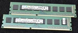 4GB 2枚組 (合計 8GB) PC3-12800 PC3-12800U DDR3-1600 240pin non-ECC UDIMM 1Rx8 デスクトップPC用 SAMSUNG (管:ED0031x1E