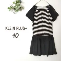 KLEIN PLUS+ クランプリュス♡40♡半袖膝丈ワンピース ミニワンピ