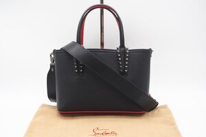 ☆安心の３大保証☆ ABランク ≪Christian Louboutin クリスチャン ルブタン/2WAYバッグ≫ 1205054 カバタ ミニ ブラック レッド ブラウン