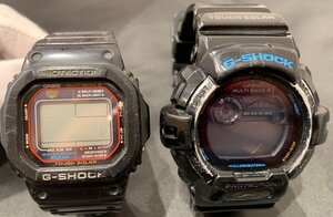 【5SM伊■01007F】★1円スタート★腕時計★CASIO★G-SHOCK ２本まとめ★プロテクション★タフソーラー★GWX-8900★GW-M5610★ブラック★