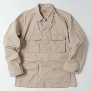 デッドストック 米軍実物 BDUジャケット タンカラー 無地 US ARMY アメリカ軍 Vintage シャツ M-R MEDIUM REGULAR Mサイズ ベージュ カーキ