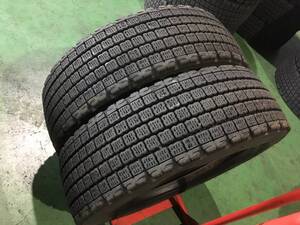 s861-4-10 ☆265/60R22.5 BS W910 中古2本！ 2022年製 残溝13ｍｍ ブリヂストン 中古スタッドレス♪ k120