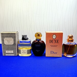 Christian Dior ディオール 香水 3点 まとめて◆POISON プワゾン 50ml◆DUNE デューン 30ml◆Miss Dior ミス ディオール 57cc◆残量様々